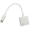 Adaptor XO-NB172A mufa lightning la Dual lightning (incarcare si conectare casti) alb, pentru Apple