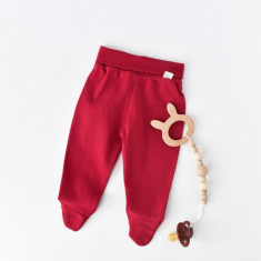 Pantaloni cu Botosei - Bumbac organic Rosu BabyCosy (Marime: 6-9 luni)