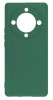 Husa de protectie din silicon pentru Honor Magic5 Lite, SoftTouch, interior microfibra, Verde Inchis, Oem