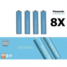 Panasonic Eneloop Lite AAA R3 1.2V 550mAh Baterii Set 8 Buca?i foto