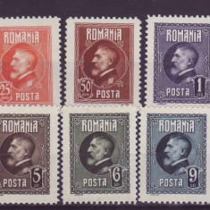 ROMANIA 1926 - A 60a aniversare Ferdinand I, serie cu sarniera nestampilat, LP74