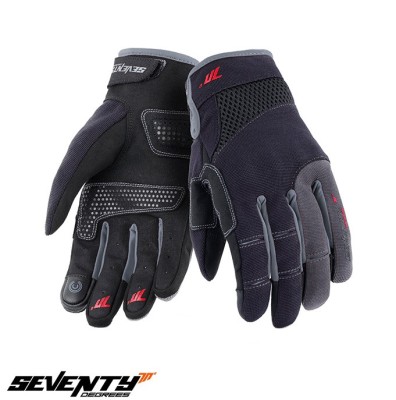 Manusi barbati pentru scuter - motocicleta Urban vara Seventy model SD-C48 negru/gri &amp;ndash; degete tactile XXL (11 cm) foto