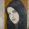TABLOU PE PANZA SEMNAT, FARA SASIU (F 47/33 cm.)