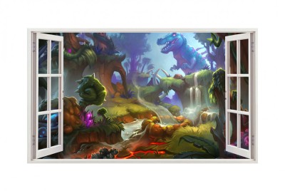 Sticker decorativ cu Dinozauri, 85 cm, 4256ST foto