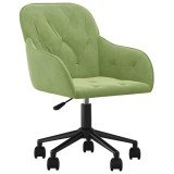 Cumpara ieftin Scaun de birou pivotant, verde deschis, catifea