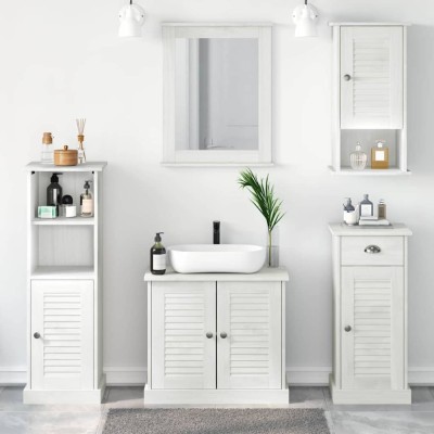 vidaXL Set de mobilier pentru baie cu sertar VIGO 5 pcs alb antichizat 3328548 foto