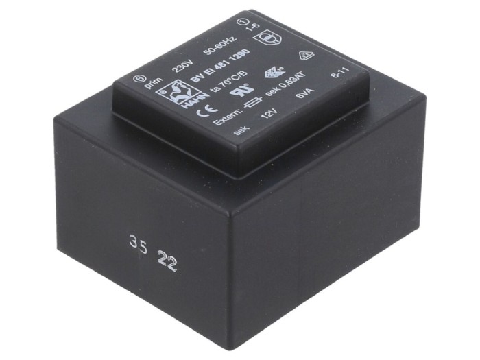 Transformator &Icirc;ncapsulat 8VA 230VAC 12V PCB