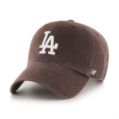 47brand șapcă de baseball din bumbac MLB Los Angeles Dodgers culoarea maro, cu imprimeu B-NLRGW12GWS-BWA