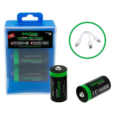 Acumulator Patona Premium LR14 cu incarcare USB-C - 1411 foto