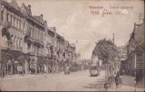 CP597N Debrecen Ferenc J&oacute;zsef &uacute;t, carte poștală, circulată Gherla