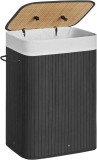 Cumpara ieftin Cos pentru rufe, Songmics, 72 L, Negru, LCB10B, 40 x 30 x 60 cm