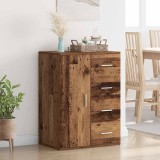 vidaXL Bufet cu sertar Lemn Vechi 59 x 39 x 80 cm Lemn compozit 883064