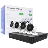 Resigilat : Kit supraveghere video PNI House IPMAX POE Five, NVR cu 4 porturi POE,