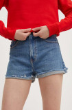 Cumpara ieftin Abercrombie &amp; Fitch pantaloni scurti jeans femei, neted, high waist