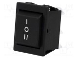 Rocker Switch BULGIN DP3T 16A/250VAC 20A/28VDC Negru