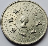 Moneda 5 Pounds 1993 Marea Britanie Jubileul Coronatiei KM#965