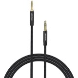 Cablu audio Vention, Jack 3.5mm (T) la Jack 3.5mm (T), 1m, conectori auriti, braided BBC si TPE, negru, &quot;BAWBF&quot; (timbru verde 0.03 lei) - 692279476590
