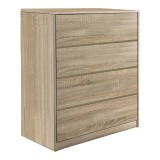 Cumpara ieftin Comoda Kuanger cu sertare din MDF nuanta naturala 80x40x80 cm