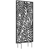 Outsunny Separator de cameră 65 x 130 cm, paravan freestanding/suspendat, panou de protecție vizuală din metal, Negru | Aosom Romania