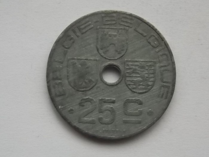 25 CENTIMES 1943 BELGIA-BELGIE-BELGIQUE