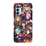 Husa compatibila cu Oppo A55, Viceversa, model Hallowen Theme Sword Art Online, Silicon, TPU, Transparent, Carcasa