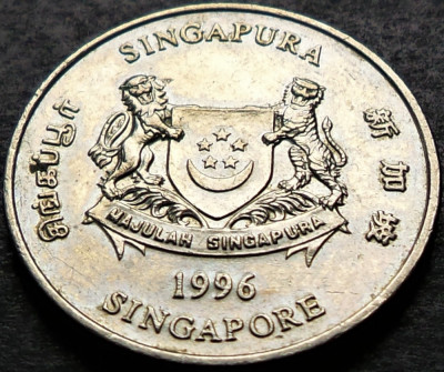 Moneda exotica 20 CENTI - SINGAPORE, anul 1996 * cod 3732 foto