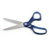 Foarfecă școală, Model 15cm, Oțel Inoxidabil, V&acirc;rf Rotunjit, M&acirc;ner Moale, Culoare Bleu-Ciel, Oem