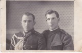 AMS @ - FOTOGRAFIE INTERBELICA - PLUTONIER ȘI SERGENT DE JANDARMI, SUCEAVA BUCOVINA