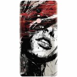 Husa silicon pentru Xiaomi Redmi Note 4, Byroglyphics Woman Drawing