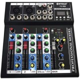 Mixer audio digital fara amplificare cu 4 canale si Bluetooth WVNGR F4-MB