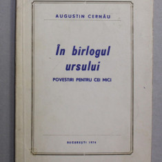 IN BARLOGUL URSULUI - POVESTIRI PENTRU CEI MICI de AUGUSTIN CERNAU , 1974 , INSEMNARI PE PAGINA DE TITLU