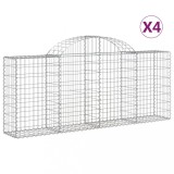 Cumpara ieftin Cosuri gabion arcuite 4 buc, 200x30x80/100cm, fier galvanizat