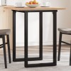 VidaXL Masă bucătărie, cadru O, 70x70x75,5 cm lemn masiv pin și Oţel 3282737