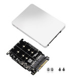 Adaptor Servere Nou de la M.2/2230/2242/2260/2280 la U2, 2in1 NVMe-PCI-e&amp;SATA U.2 SFF-8639 NewTechnology Media