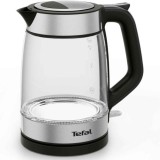 Fierbator Tefal Glass KI605830, 2200W, capacitate 1.7L, gradat, indicator luminos, depozitare cablu, baza rotativa 360&deg;, filtru calcar detasabil (Argi