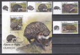 Angola 2019 - Arici, Serie cu Tapsuri + Colita, MNH