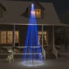 VidaXL Brad de Crăciun pe catarg, 732 LED-uri, albastru, 500 cm