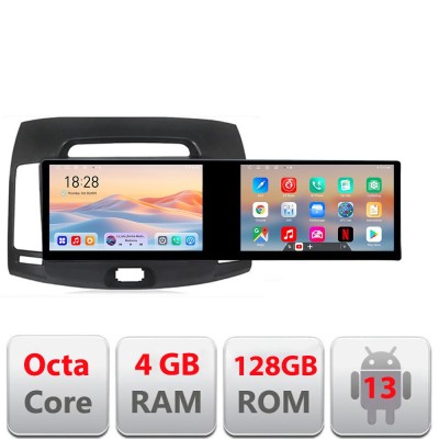 Navigatie Hyundai Elantra 2007-2011 Kit-2009 Edotec 2 ecrane 8 core 4+128 21.6 inch Incell android Wifi 5Ghz gps internet CarStore Technology foto