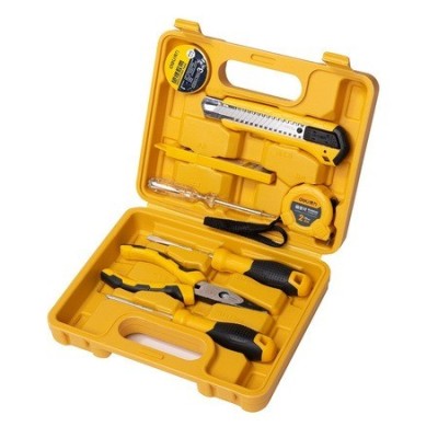 Set multifunctional, 8 piese, pentru uz casnic, cutie de depozitare inclusa, galben foto