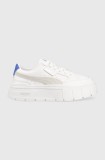 Puma sneakers din piele Mayze Stack Wns culoarea alb 384363