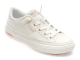 Cumpara ieftin Pantofi sport SKECHERS albi, ARCH FIT ARCADE, din piele ecologica