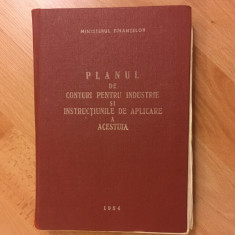 Planul de conturi pentru industrie/carte contabilitate/1984