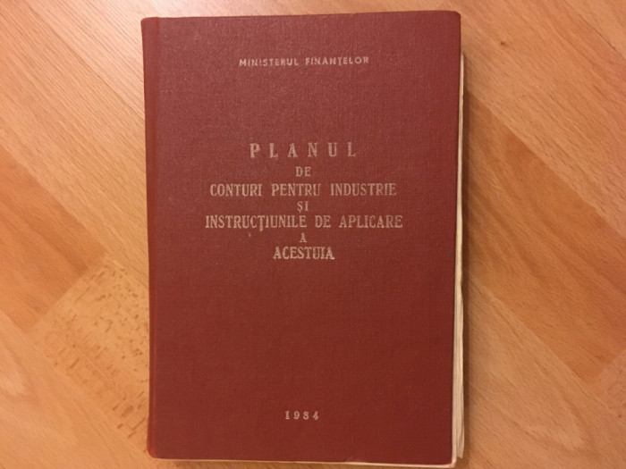 Planul de conturi pentru industrie/carte contabilitate/1984