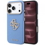 Husa pentru Apple iPhone 18 Pro Max / 17 Pro Max, Guess, Smooth Big Strass Logo, Bleu