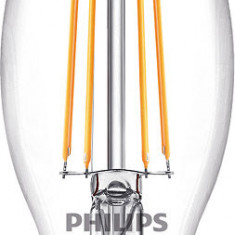 Bec LED filament Philips lumanare B35 E14 4.3W (40W), lumina calda 2700K, 929001889755