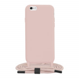 Husa pentru iPhone 6/ 6S, Techsuit Crossbody Lanyard, Pink