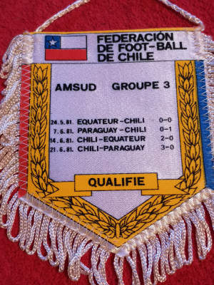 Fanion-Federatia de Fotbal din CHILE (Campionatul Mondial 1982) foto