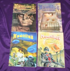 Lot 4 reviste Nautilus science fiction nr 2, 3, 4, 5 nemira sf foto