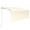 Copertina retractabila automat cu stor, crem, 3x2,5 m