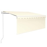 Cumpara ieftin Copertina retractabila automat cu stor, crem, 3x2,5 m